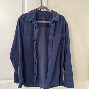 H&M Navy Corduroy Shirt Jacket